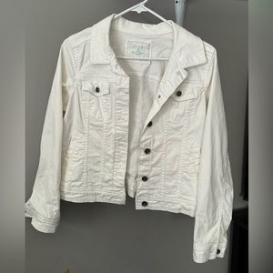 Sonoma Women’s petite medium white Jean jacket